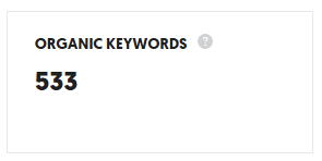 Organic keyword count