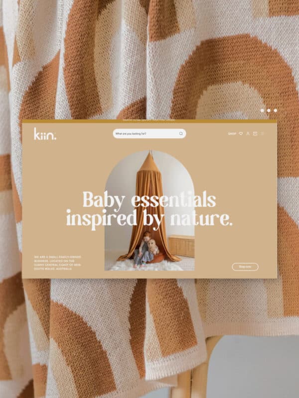 Kiin Baby Website Design 1